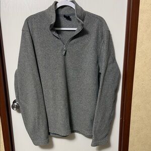 Starter Men's Gray Quarter-Zip Sweater Size Large